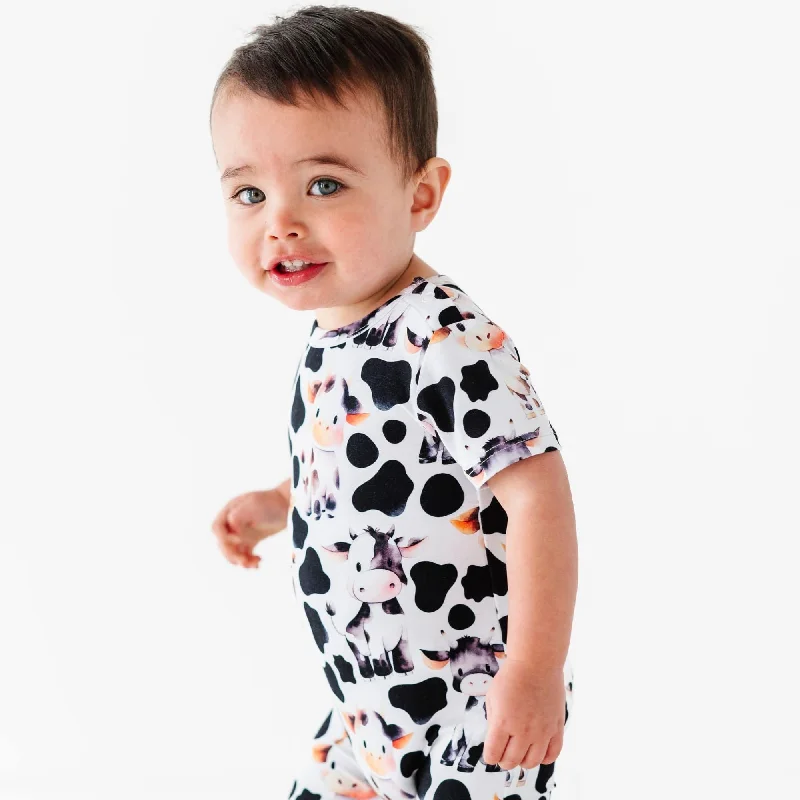 In a Good Moo-D Shortie Romper