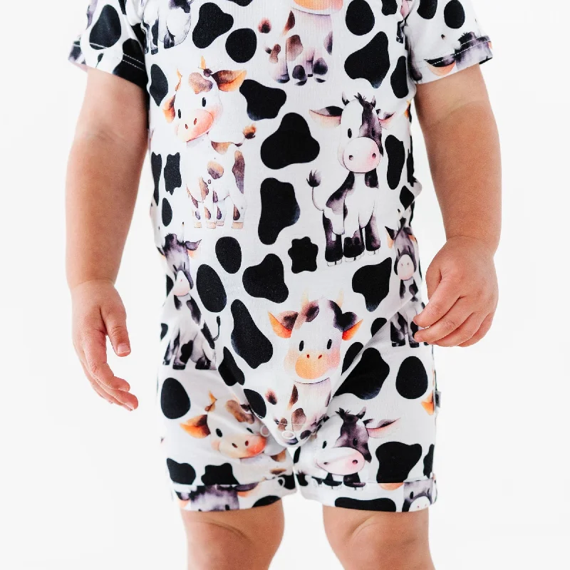 In a Good Moo-D Shortie Romper