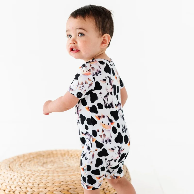 In a Good Moo-D Shortie Romper