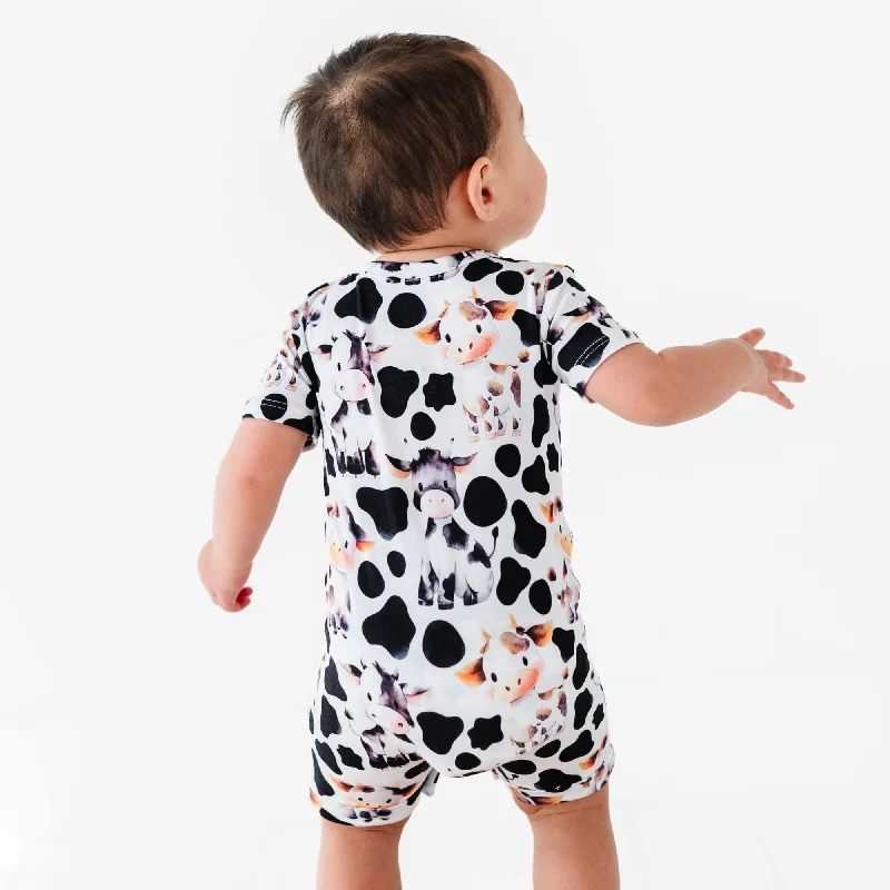 In a Good Moo-D Shortie Romper