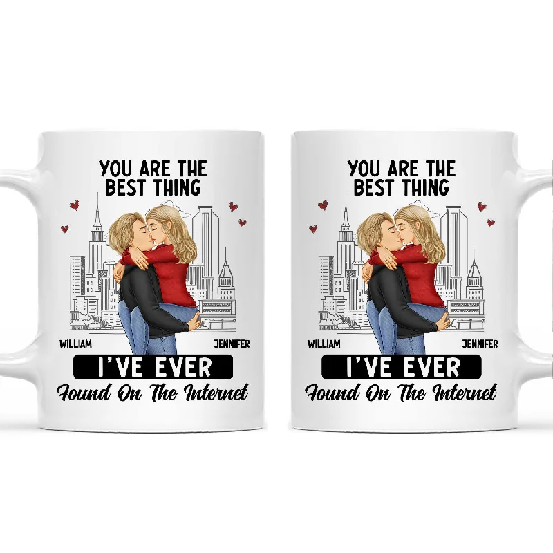 Kissing Couple Best Thing Found On The Internet - Gift For Couples - Personalized Mug