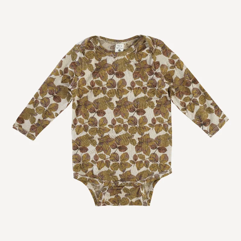 long sleeve lap neck bodysuit | fall leaf | lenzing modal