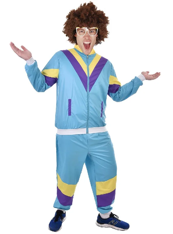 80s Style Tracksuit Mens Fancy Dress Costume