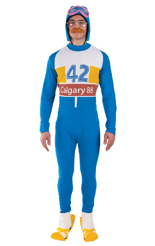 Mens 1980s Eddie the Eagle Costume