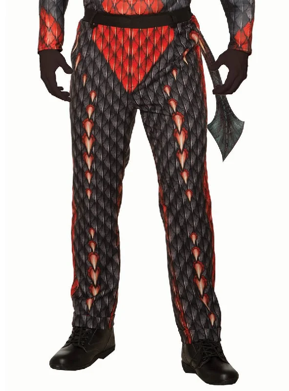 Demon Scale Print Mens Halloween Costume Pants