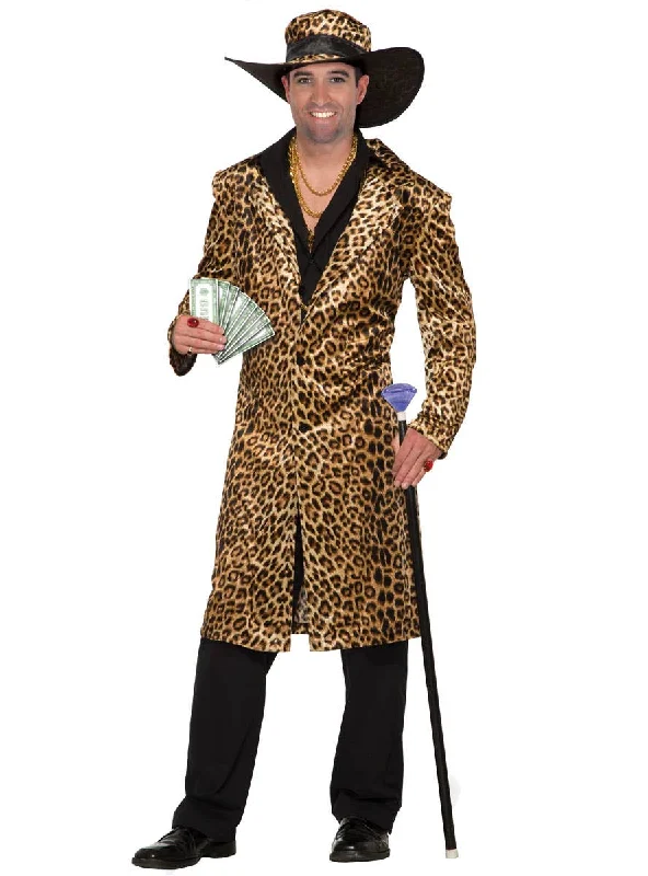 Funky Leopard Print Mac Daddy Mens Costume