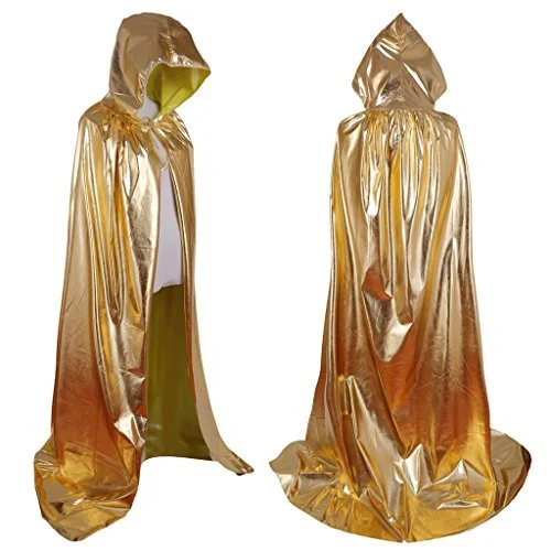 Metallic Gold Hooded Cape