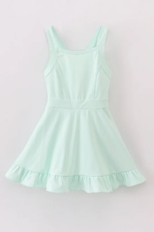 Mint active sporty ruffle tennis dress