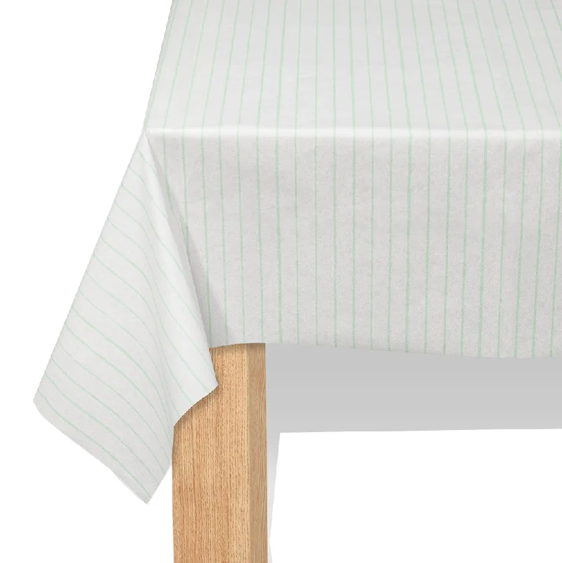 Mint Pinstripe Tablecloth