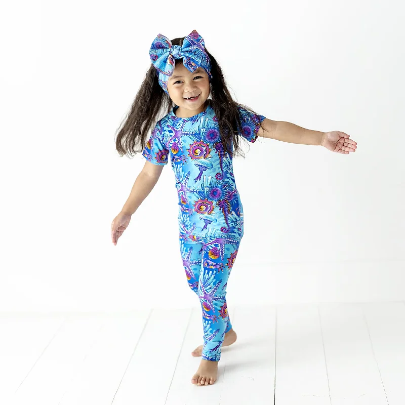 Mixed Emoceans Two-Piece Pajama Set