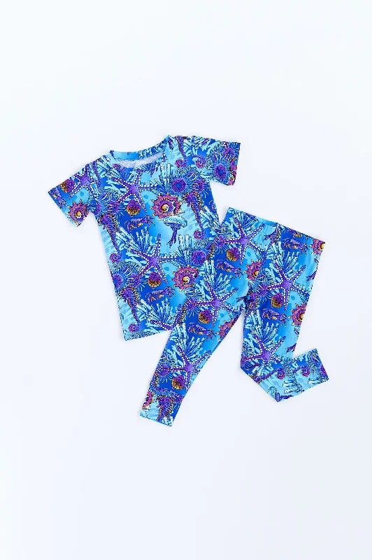 Mixed Emoceans Two-Piece Pajama Set