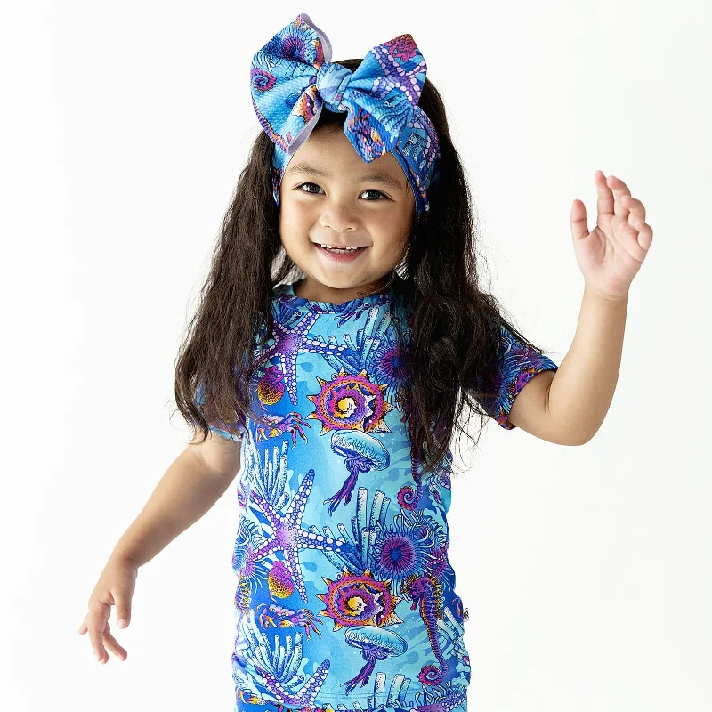 Mixed Emoceans Two-Piece Pajama Set