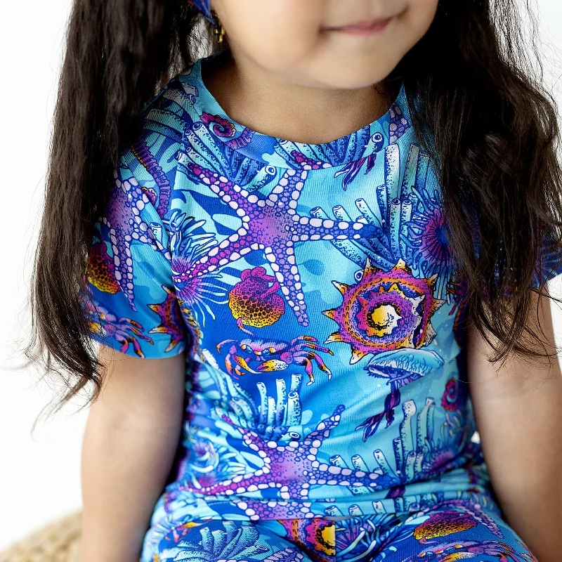 Mixed Emoceans Two-Piece Pajama Set