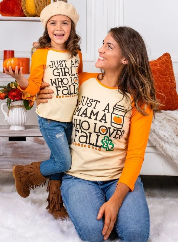 Mommy and Me Loves Fall Raglan Top