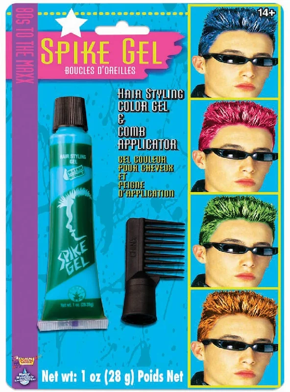 1980s Neon Blue Hair Spike Gel with Comb