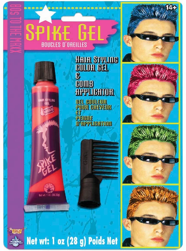 1980s Neon Pink Hair Spike Gel with Comb