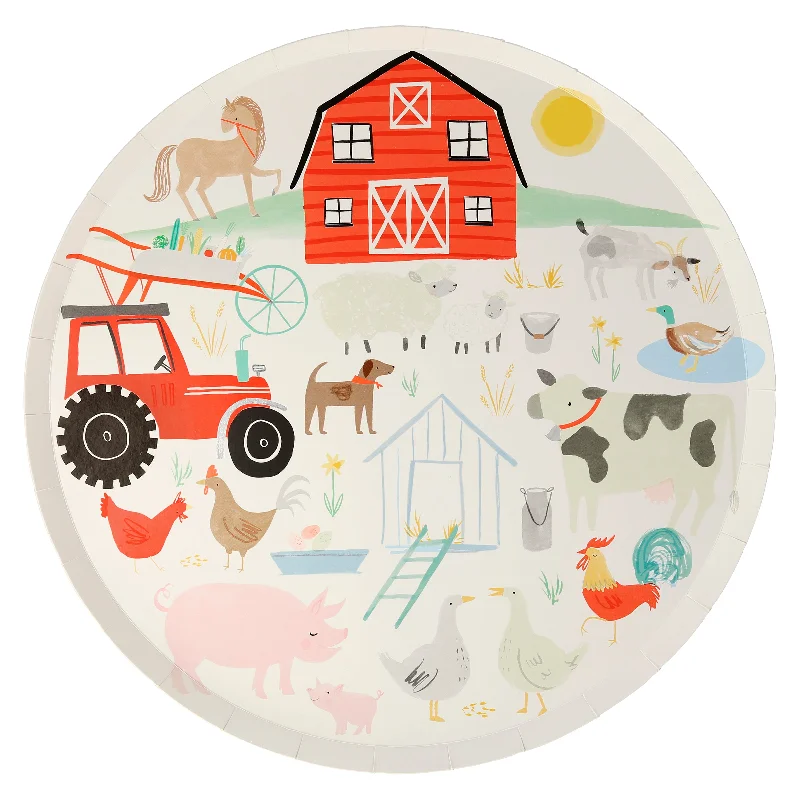 On The Farm Dinner Plates, Pack of 8