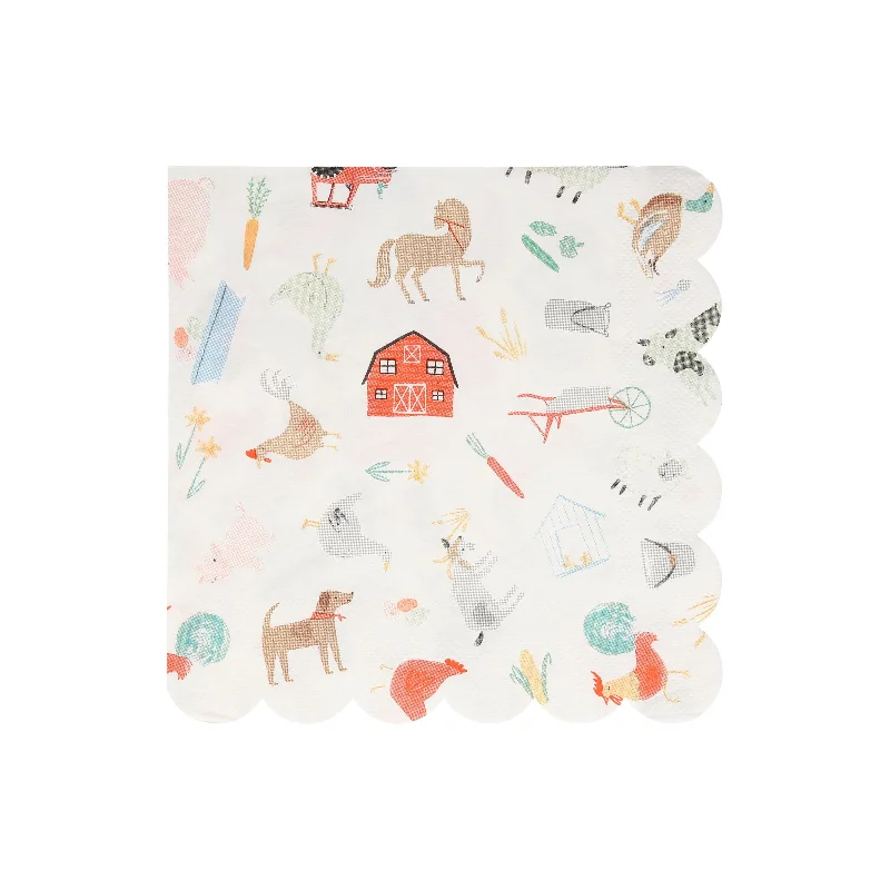 On The Farm Large Napkins, Pack of 20