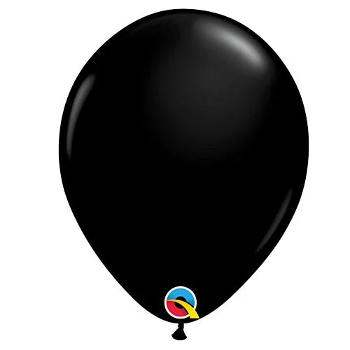 Onyx Black Plain Colour Mini Latex Balloons - 5