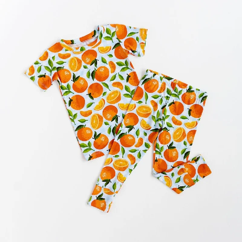 Orange You Sweet Two-Piece Pajama Set