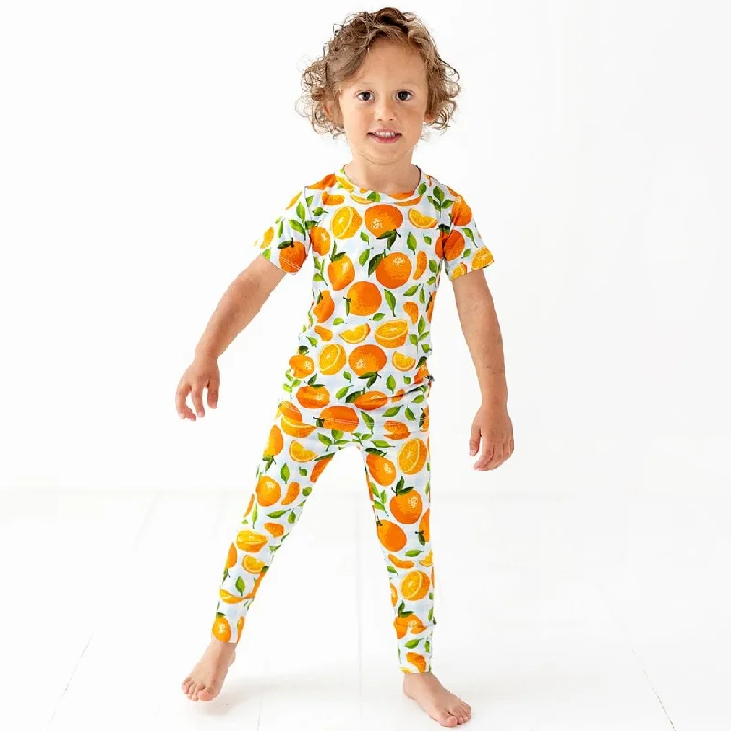 Orange You Sweet Two-Piece Pajama Set