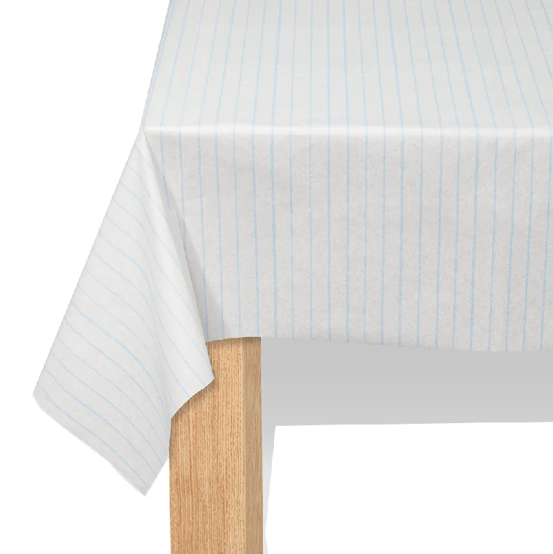 Pale Blue Pinstripe Tablecloth