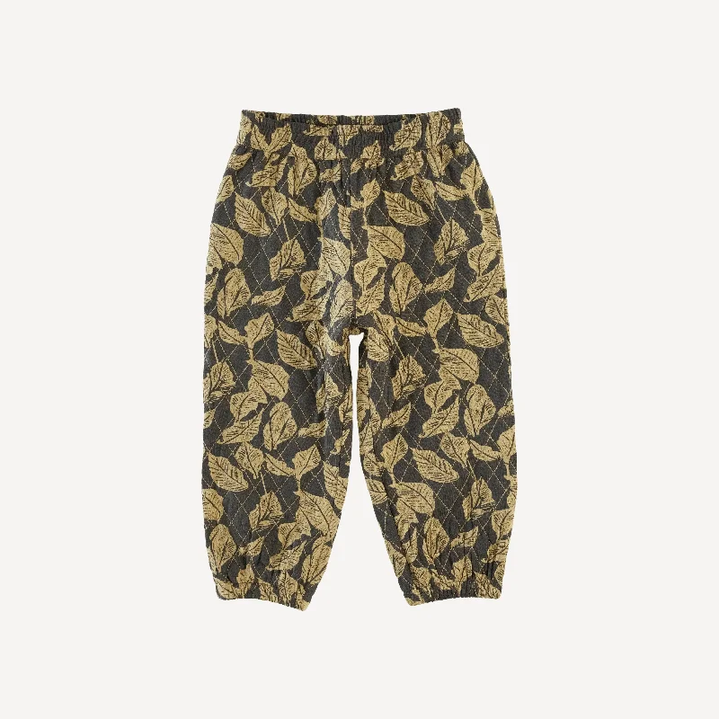 quilted relaxed jogger | golden woods leaf | modal