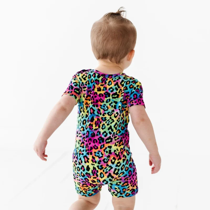 Roarin' Rainbow Shortie Romper