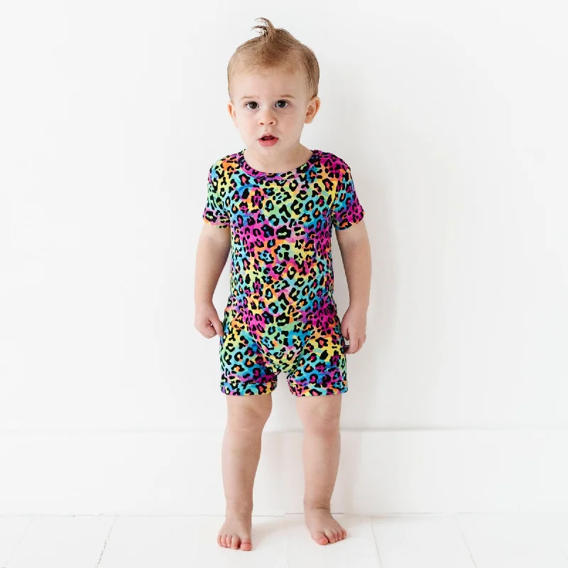 Roarin' Rainbow Shortie Romper