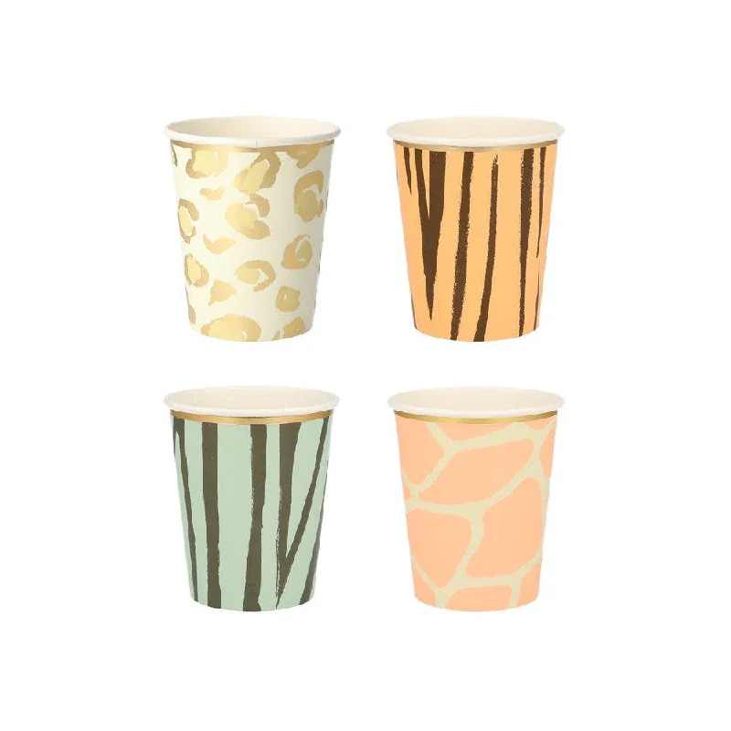 Safari Animal Print Party Cups, Pack of 8