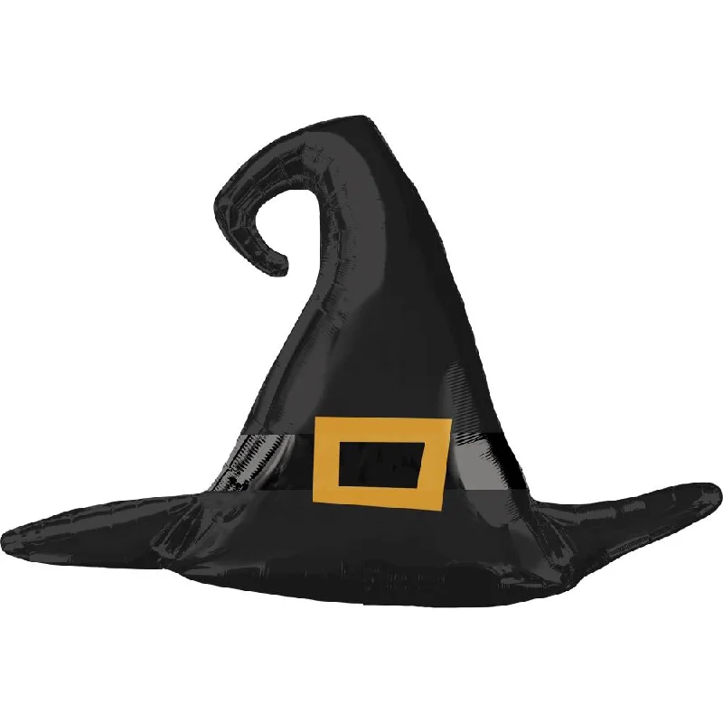 Satin Black Witch Hat SuperShape Balloon 99x68cm