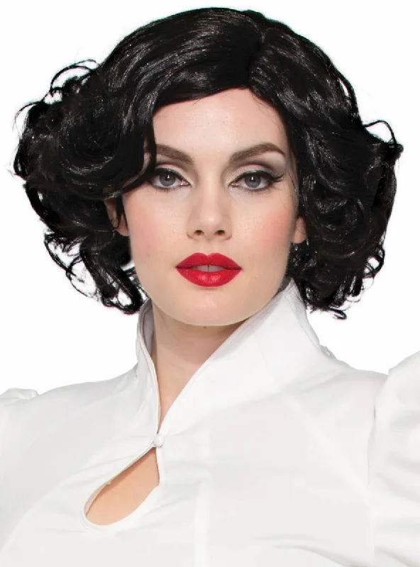 1940s Betty Curly Black Womens Costume Wig