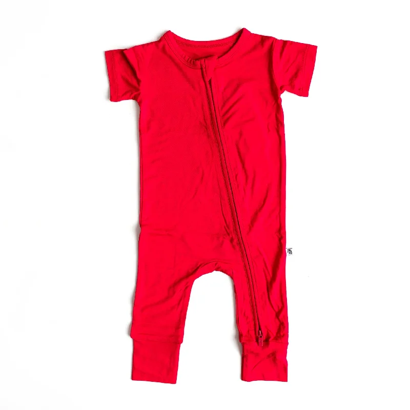 Red Romper - Short sleeve