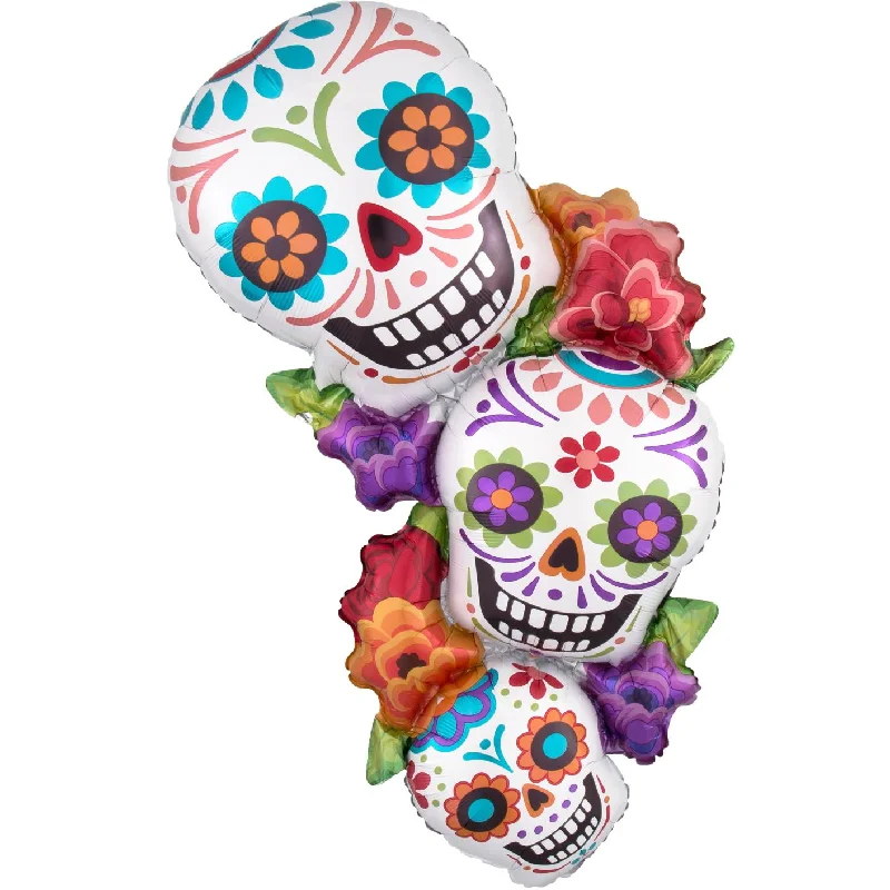 Stacking Sugar Skulls SuperShape Foil Balloon 55x96cm