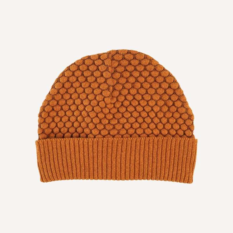 sweater beanie | tortoise | organic cotton honeycomb knit