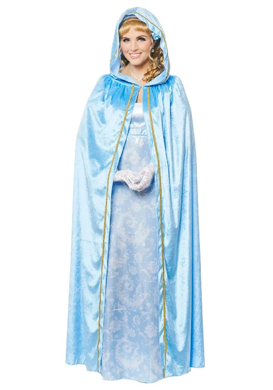 Women's Blue Regency Hooded Cape