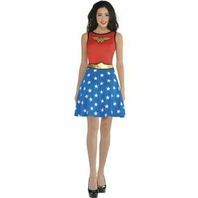 Women's Wonder Woman Fit & Flare Dress Adult Standard