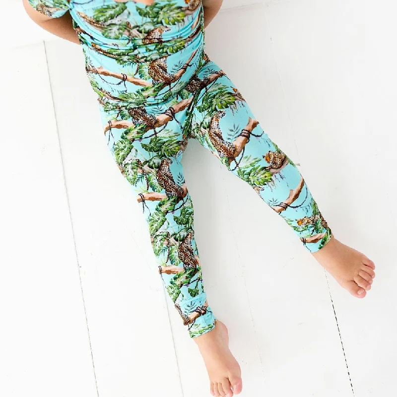 You've Been Spotted Two-Piece Pajama Set - Short Sleeves