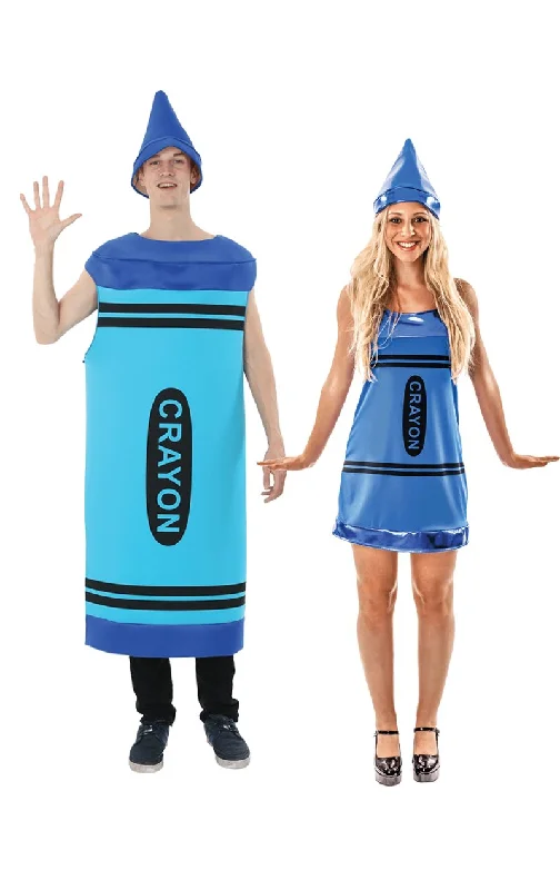 Blue Crayons Couples Costume