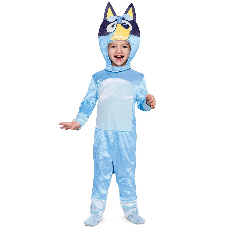 Bluey Classic Costume for Toddlers, Blue Jumpsuit