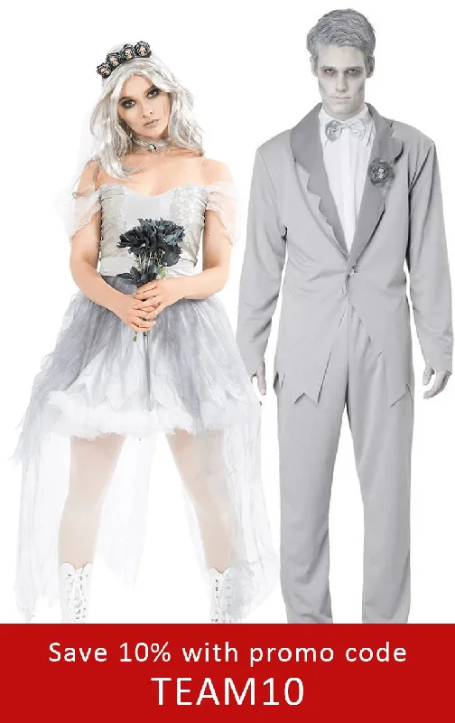 Deadly Bride & Groom Couples Costume