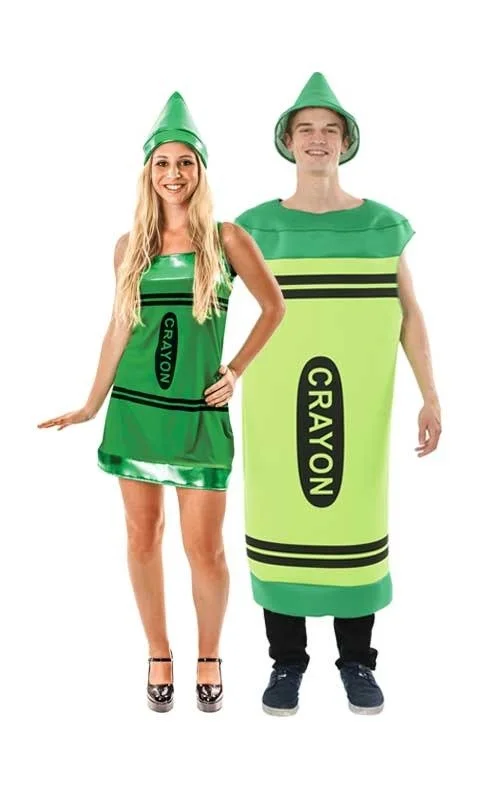 Green Crayons Couples Costume