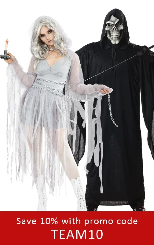 Haunting Spirit & Grim Reaper Couples Costume