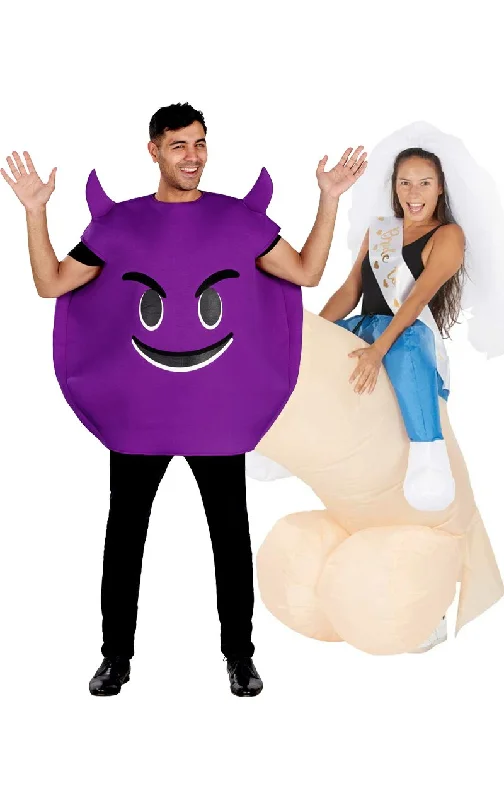 Horny Devil & Inflatable Surprise Couples Costume