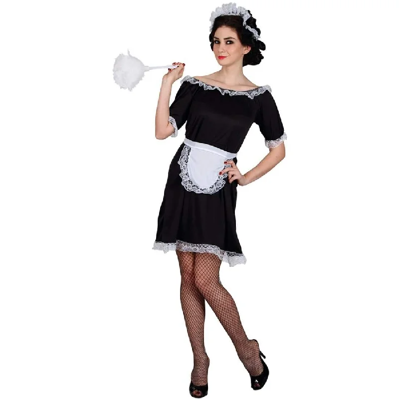 Womens Classic French Maid Budget Halloween Costume