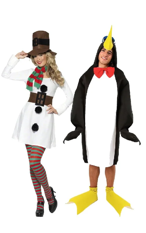 Miss Snowman & Penguin Couples Costume