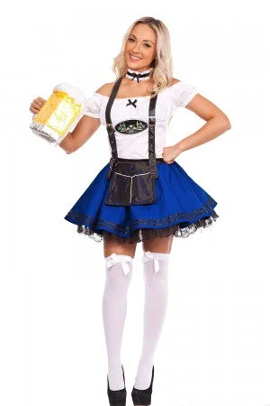 Premium Oktoberfest Blue German Beer Couple Costumes