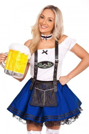 Premium Oktoberfest Blue German Beer Couple Costumes