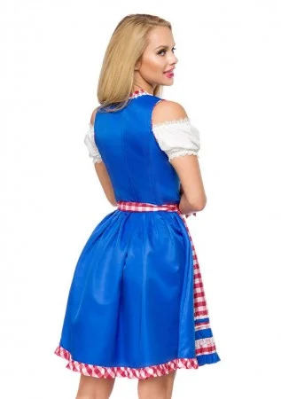 Premium Oktoberfest Blue German Wench Couple Costumes