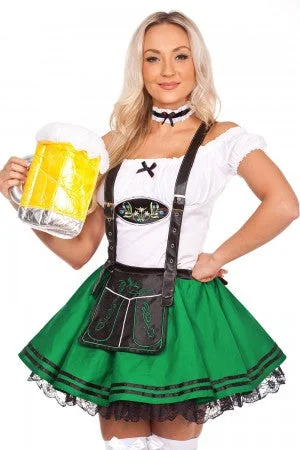 Premium Oktoberfest Green German Beer Lederhosen Couple Costume